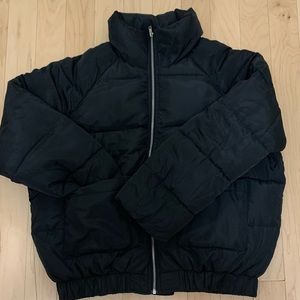 66Girls oversized black puffer